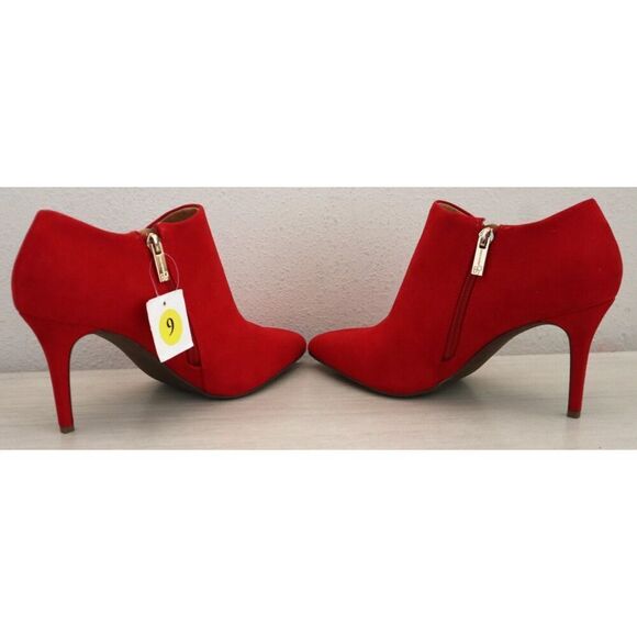 Jessica Simpson Women's Sz 9M Red Averna3 Faux Suede Heeled Ankle Booties - Picture 9 of 10